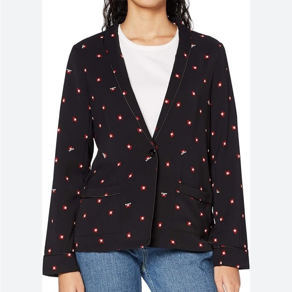 Scotch And Soda Blazer Jacket Navy Paradise Seeker Twill Lightweight Womens Sz S